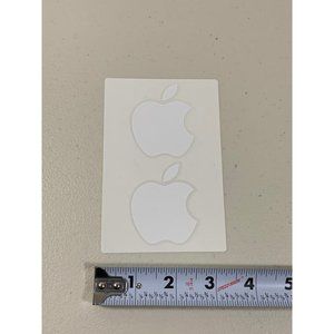 2 New White Genuine Apple Stickers Decals iPhone iPod iPad